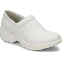 Align By NurseMates Footwear | Non-Slip Healthcare*Women's Indya Leather Slip On Clog White