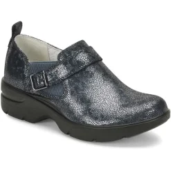 Align By NurseMates Footwear | Non-Slip Healthcare*Women's Arya Side Zip Leather Clog Moonlit Navy