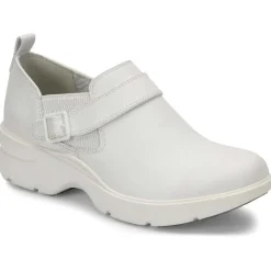 Align By NurseMates Footwear | Non-Slip Healthcare*Women's Arya Leather Monk Strap Slip On White