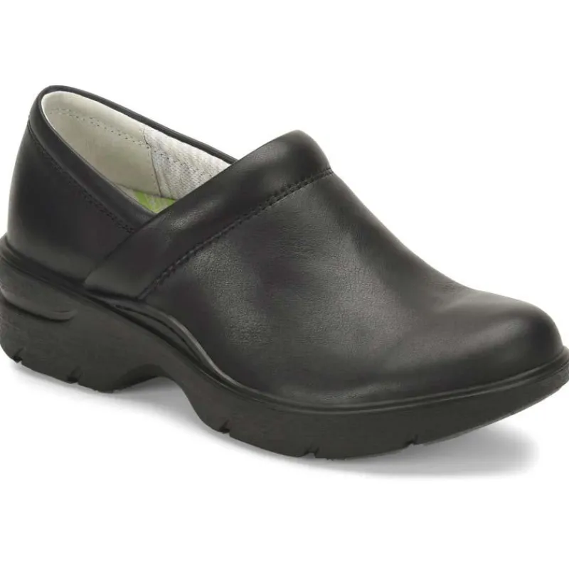 Align By NurseMates Non-Slip Shoes | Footwear*Women's Indya Leather Slip On Clog Black