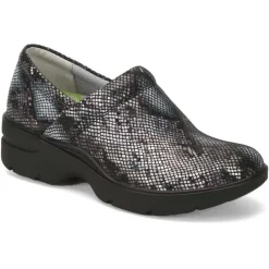 Align By NurseMates Footwear | Non-Slip Healthcare*Women's Indya Print Slip On Clog Indigo Snake