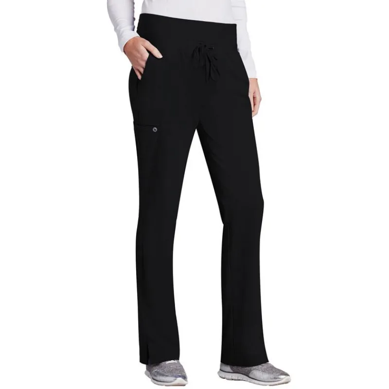 Barco One Scrub Pants*Women's 5-Pocket Knit Waist Cargo Scrub Pants-Petite
