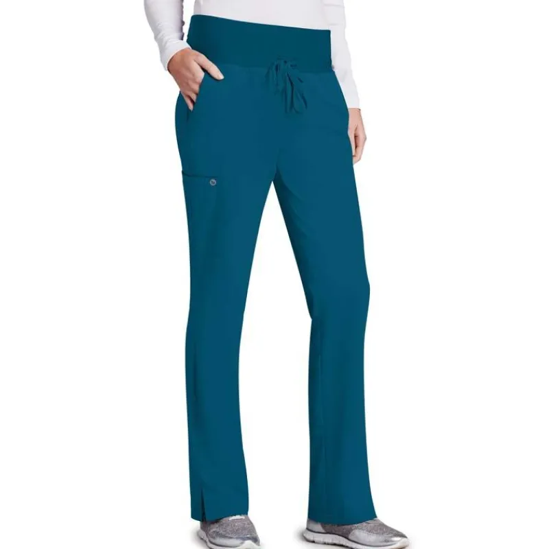 Barco One Scrub Pants*Women's 5-Pocket Knit Waist Cargo Scrub Pants- Tall
