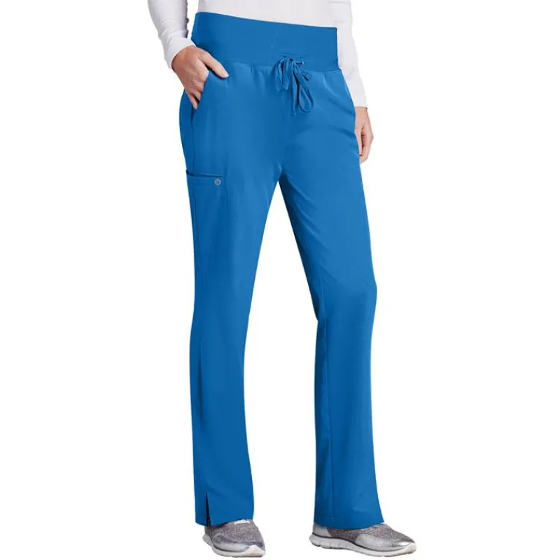Barco One Scrub Pants*Women's 5-Pocket Knit Waist Cargo Scrub Pants-Petite
