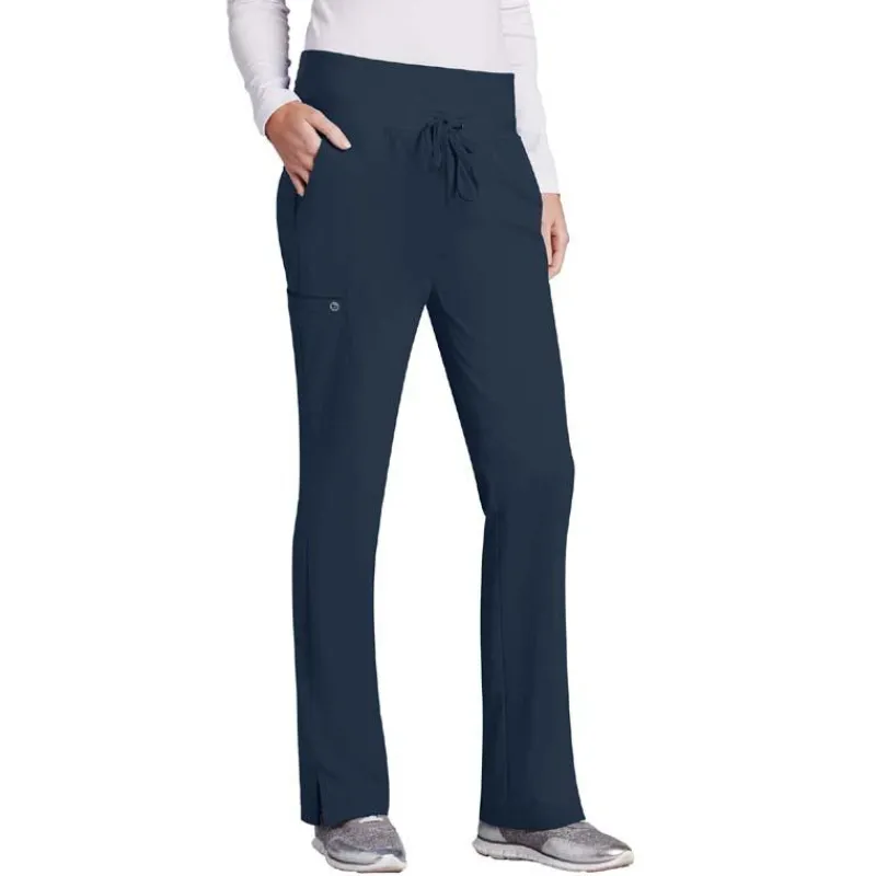 Barco One Scrub Pants*Women's 5-Pocket Knit Waist Cargo Scrub Pants-Petite