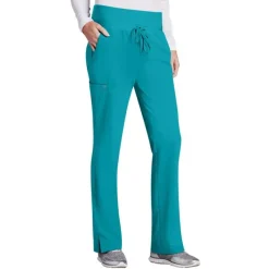 Barco One Scrub Pants*Women's 5-Pocket Knit Waist Cargo Scrub Pants-Petite
