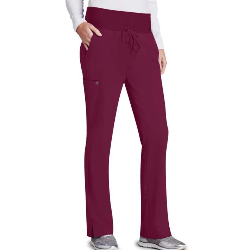 Barco One Scrub Pants*Women's 5-Pocket Knit Waist Cargo Scrub Pants-Petite