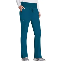 Barco One Scrub Pants*Women's 5-Pocket Knit Waist Cargo Scrub Pants-Petite