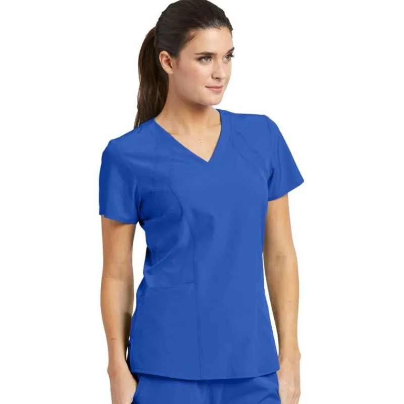 Barco One Scrub Tops*Women's 4-Pocket Princess V-Neck Scrub Top