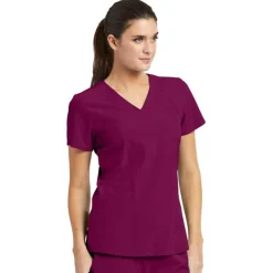 Barco One Scrub Tops*Women's 4-Pocket Princess V-Neck Scrub Top