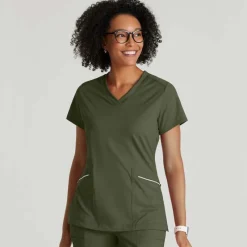 Barco One Scrub Tops*Women's Victory Performance Knit Scrub Top