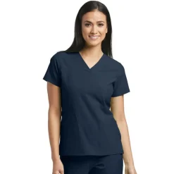 Barco One Scrub Tops*Women's V-neck Perforated Panels Scrub Top