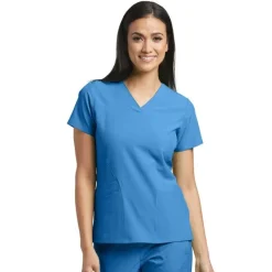 Barco One Scrub Tops*Women's V-neck Perforated Panels Scrub Top