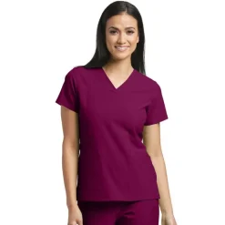 Barco One Scrub Tops*Women's V-neck Perforated Panels Scrub Top