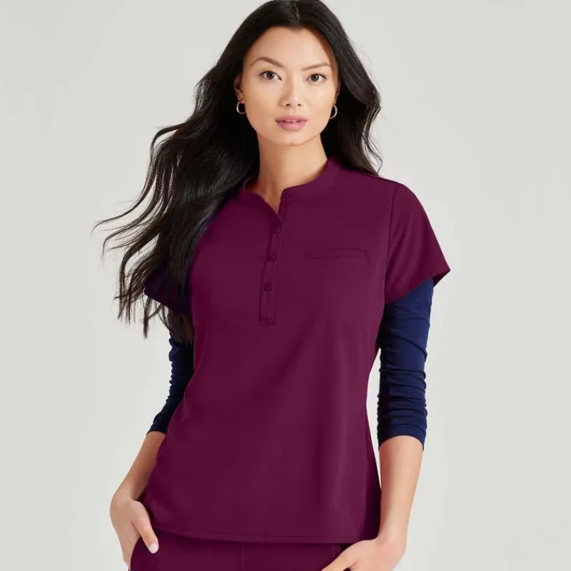 Barco Unify Scrub Tops*Women's Mission Henley Scrub Top