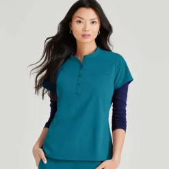 Barco Unify Scrub Tops*Women's Mission Henley Scrub Top