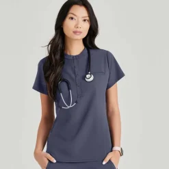 Barco Unify Scrub Tops*Women's Mission Henley Scrub Top