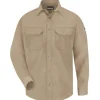 Bulwark Flame Resistant Shirts | Work Shirts*Men's Nomex lllA Flame Resistant Long Sleeve Snap-On Uniform Shirt