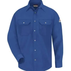 Bulwark Flame Resistant Shirts | Work Shirts*Men's Nomex lllA Flame Resistant Long Sleeve Snap-On Uniform Shirt