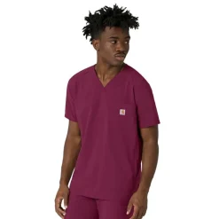 Carhartt Cross-Flex Scrub Tops*Carhartt Force Cross-Flex Men's V-Neck Scrub Top
