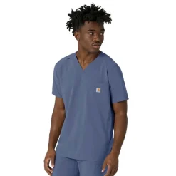 Carhartt Cross-Flex Scrub Tops*Carhartt Force Cross-Flex Men's V-Neck Scrub Top