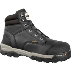Carhartt Non-Slip Boots | Non-Steel Safety Toe*Ground Force Men's 6" Waterproof Composite Toe Work Boot Black