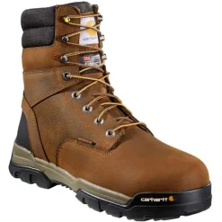 Carhartt Work Boots*Men's 8" Gound Force Waterproof Insulated Work Boot Bison Brown Oil Tan