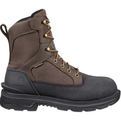 Carhartt Non-Slip Boots | Work Boots*Men's 8" Ironwood Waterproof Insulated Alloy Toe Dark Brown Work Boot Brown Oil Tan/black