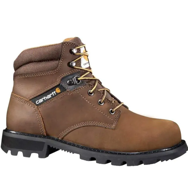 Carhartt Non-Slip Boots | Work Boots*Men's 6" Soft Toe Electrical Hazard Work Boot Crazy Horse Brown