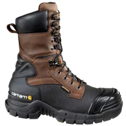 Carhartt Non-Slip Boots | Non-Steel Safety Toe*Men's 10" Waterproof Insulated Composite Toe Pac Boot Brown