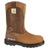 Carhartt Non-Slip Boots | Steel Toe*Men's 11" Waterproof Steel Toe Wellington Boot Bison