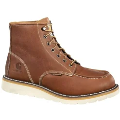Carhartt Non-Slip Boots | Steel Toe*Men's 6" Waterproof Steel Toe Wedge Work Boot Tan