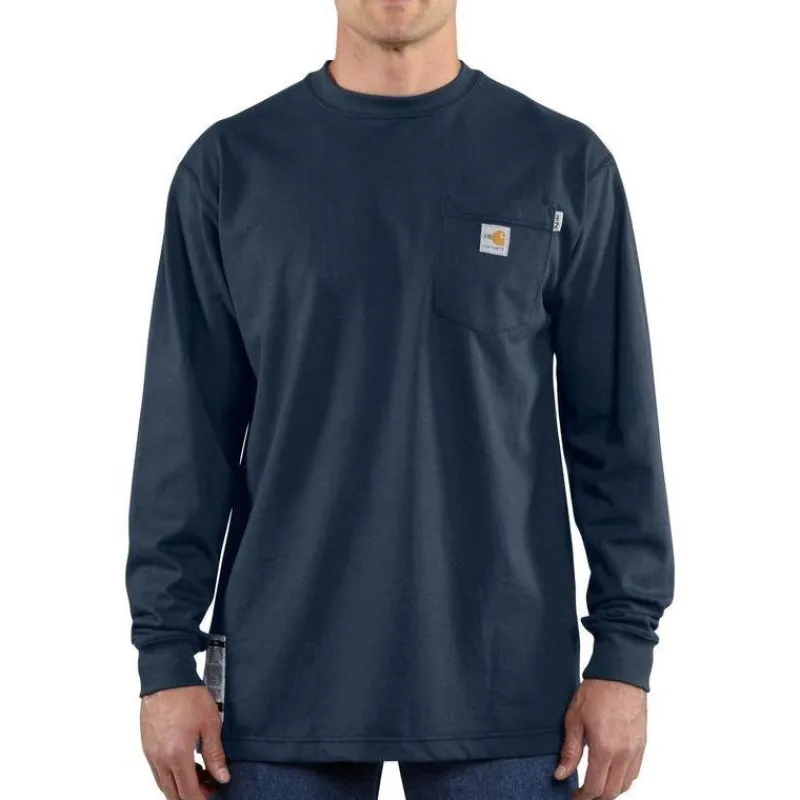 Carhartt Flame Resistant Shirts | T-Shirts*Men's Fire Resistant Force Long Sleeve T-Shirt