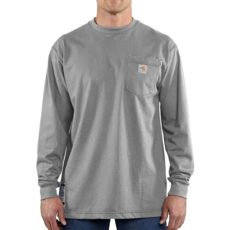 Carhartt Flame Resistant Shirts | T-Shirts*Men's Fire Resistant Force Long Sleeve T-Shirt
