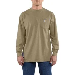 Carhartt Flame Resistant Shirts | T-Shirts*Men's Fire Resistant Force Long Sleeve T-Shirt
