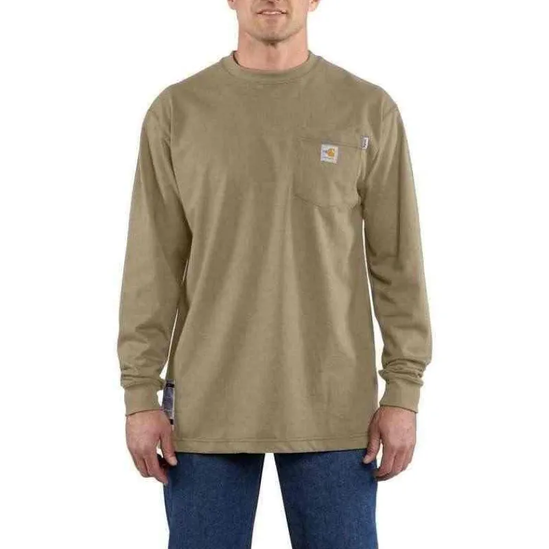 Carhartt Flame Resistant Shirts | T-Shirts*Men's Fire Resistant Force Long Sleeve T-Shirt