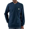 Carhartt Work Shirts*Men's Long Sleeve Pocket Henley Work Shirt