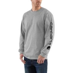 Carhartt T-Shirts*Men's Long Sleeve Graphic Logo T-Shirt