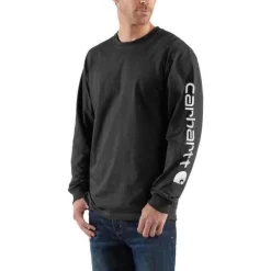 Carhartt T-Shirts*Men's Long Sleeve Graphic Logo T-Shirt