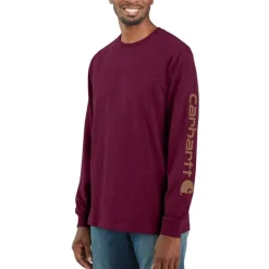 Carhartt T-Shirts*Men's Long Sleeve Graphic Logo T-Shirt