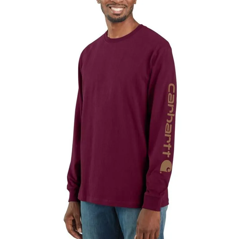 Carhartt T-Shirts*Men's Long Sleeve Graphic Logo T-Shirt