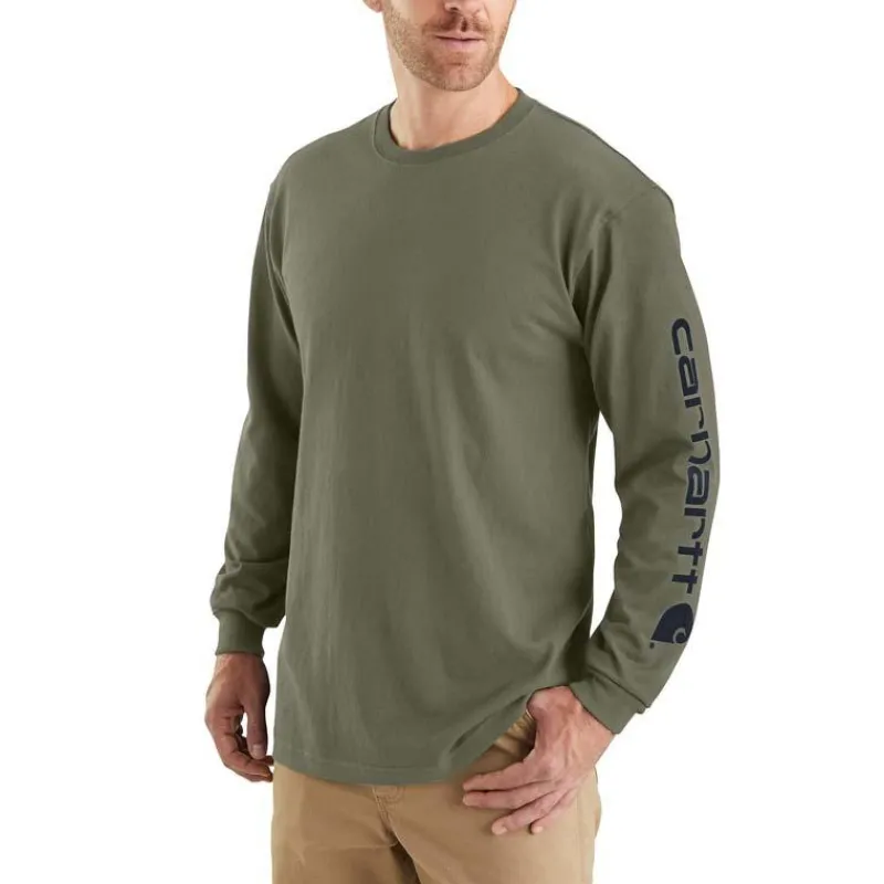 Carhartt T-Shirts*Men's Long Sleeve Graphic Logo T-Shirt