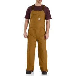 Carhartt Bib Overalls*Men's Quilt-Lined Washed Duck Bib Overalls