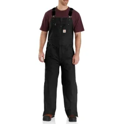 Carhartt Bib Overalls*Men's Quilt-Lined Washed Duck Bib Overalls