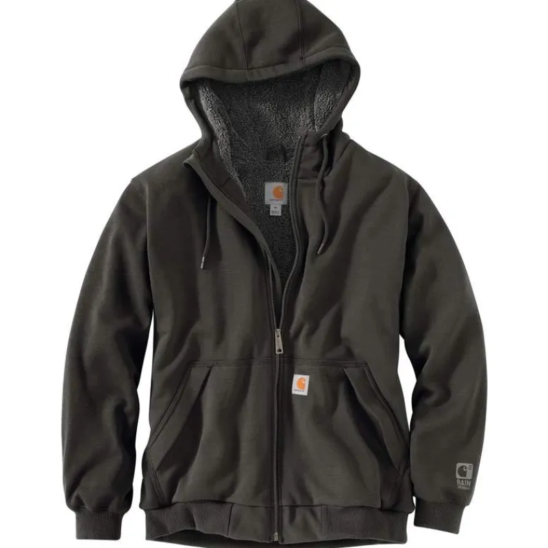 Carhartt Hoodies*Men's Rain Defender Rockland Sherpa-Lined Full Zip Hooded Sweatshirt