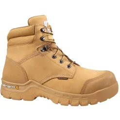 Carhartt Non-Slip Boots | Non-Steel Safety Toe*Rugged Flex Men's 6" Waterproof Composite Toe Work Boot Wheat
