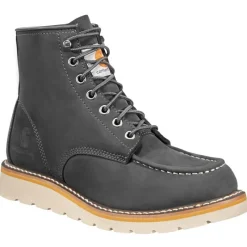 Carhartt Non-Slip Boots | Work Boots*Women's 6" Moc Toe Dark Grey Wedge Work Boot Dark Grey Nubuck