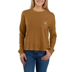 Carhartt Shirts | T-Shirts*Women's TENCEL Fiber Series Loose Fit Long Sleeve Pocket T-Shirt