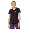 Carhartt Scrub Tops*Women's Tuck-In Print Scrub Top Winter Quilt Black