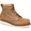 Carolina Work Boots*Men's 6" AMP USA Moc Toe Wedge Work Boot Brown